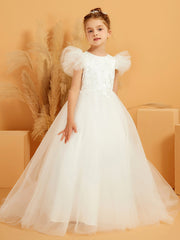 Abito Da Ballo In Tulle Con Scollo Rotondo