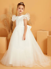 Abito Da Ballo In Tulle Con Scollo Rotondo