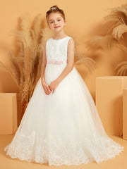 Abito Da Damigella In Tulle Con Applicazioni In Pizzo Stile Ball-Gown