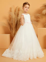 Abito Da Damigella In Tulle Con Applicazioni In Pizzo Stile Ball-Gown
