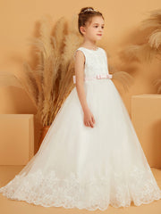 Abito Da Damigella In Tulle Con Applicazioni In Pizzo Stile Ball-Gown