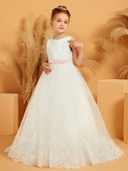 Abito Da Damigella In Tulle Con Applicazioni In Pizzo Stile Ball-Gown