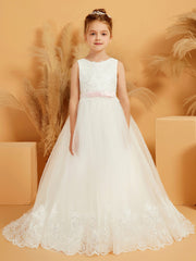 Abito Da Damigella In Tulle Con Applicazioni In Pizzo Stile Ball-Gown