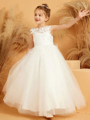 Abito Da Damigella Stile Ball-Gown/Principessa Con Applicazioni Effetto Illusione