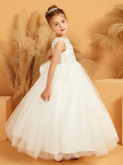 Abito Da Damigella Stile Ball-Gown/Principessa Con Applicazioni Effetto Illusione