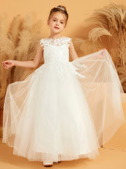 Abito Da Damigella Stile Ball-Gown/Principessa Con Applicazioni Effetto Illusione