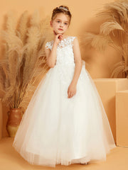 Abito Da Damigella Stile Ball-Gown/Principessa Con Applicazioni Effetto Illusione