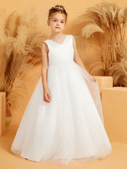 Abito Da Damigella In Pizzo E Tulle Con Perline A Gonna Ampia