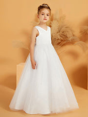Abito Da Damigella In Pizzo E Tulle Con Perline A Gonna Ampia