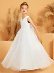 Abito Da Damigella In Pizzo E Tulle Con Perline A Gonna Ampia