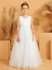 Abito Da Damigella In Pizzo E Tulle Con Perline A Gonna Ampia