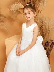 Abito Da Damigella In Pizzo E Tulle Con Perline A Gonna Ampia