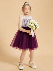 Eleganti Abiti Da Damigella Senza Maniche In Pizzo E Tulle