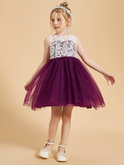 Eleganti Abiti Da Damigella Senza Maniche In Pizzo E Tulle