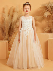 Abito Da Ballo In Tulle Con Scollo Effetto Illusione E Pizzo