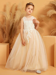 Abito Da Ballo In Tulle Con Scollo Effetto Illusione E Pizzo