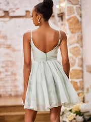 Abiti Mini In Chiffon Con Spalline Sottili E Stampa Principessa Floral