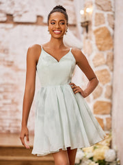 Abiti Mini In Chiffon Con Spalline Sottili E Stampa Principessa Floral