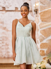 Abiti Mini In Chiffon Con Spalline Sottili E Stampa Principessa Floral