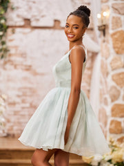 Abiti Mini In Chiffon Con Spalline Sottili E Stampa Principessa Floral