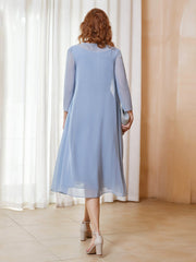 Giacca Semplice In Chiffon A Maniche Lunghe Marrone