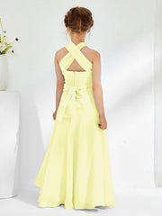 Abiti Damigella Junior Linea A Senza Maniche Con Collo Halter Narciso