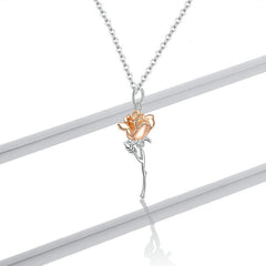 Collana Con Fiore Di Rosa Regalo Di Compleanno
