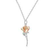 Collana Con Fiore Di Rosa Regalo Di Compleanno