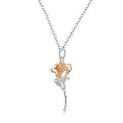 Collana Con Fiore Di Rosa Regalo Di Compleanno