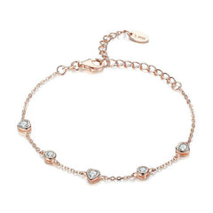 Oro Rosa Braccialetti Con Ciondoli Placcati Per Damigelle Regalo