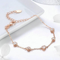 Oro Rosa Braccialetti Con Ciondoli Placcati Per Damigelle Regalo