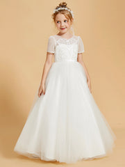 Delizia In Tulle Abiti Da Damigella Con Bottoni Decorativi