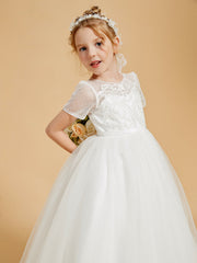 Delizia In Tulle Abiti Da Damigella Con Bottoni Decorativi