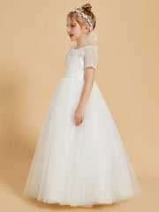 Delizia In Tulle Abiti Da Damigella Con Bottoni Decorativi