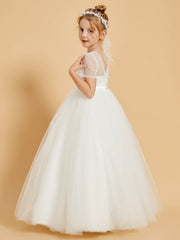 Delizia In Tulle Abiti Da Damigella Con Bottoni Decorativi