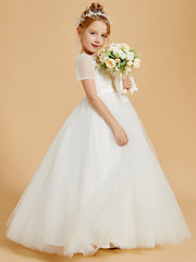 Delizia In Tulle Abiti Da Damigella Con Bottoni Decorativi