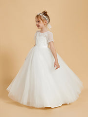 Delizia In Tulle Abiti Da Damigella Con Bottoni Decorativi