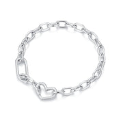 Semplice Braccialetto A Catena Con Cuore