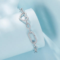Semplice Braccialetto A Catena Con Cuore