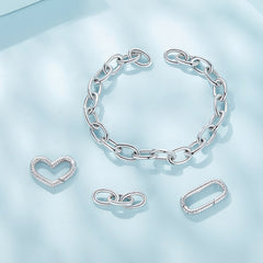 Semplice Braccialetto A Catena Con Cuore