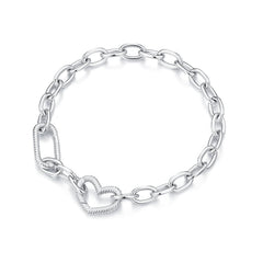 Semplice Braccialetto A Catena Con Cuore