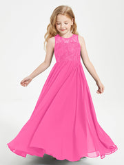 Abiti Damigella Junior Lunghi Top In Pizzo Trasparente Azalea