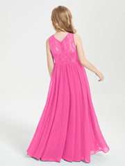 Abiti Damigella Junior Lunghi Top In Pizzo Trasparente Azalea
