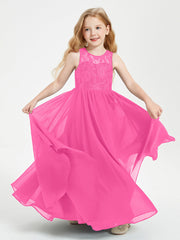 Abiti Damigella Junior Lunghi Top In Pizzo Trasparente Azalea