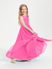Abiti Damigella Junior Lunghi Top In Pizzo Trasparente Azalea