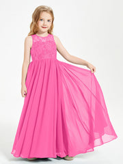 Abiti Damigella Junior Lunghi Top In Pizzo Trasparente Azalea