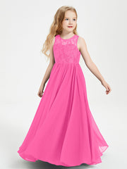 Abiti Damigella Junior Lunghi Top In Pizzo Trasparente Azalea