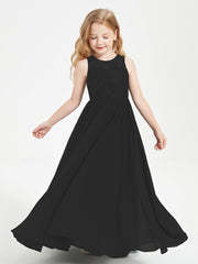 Abiti Damigella Junior Lunghi Top In Pizzo Trasparente Nero