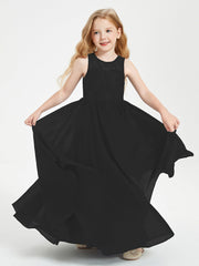 Abiti Damigella Junior Lunghi Top In Pizzo Trasparente Nero