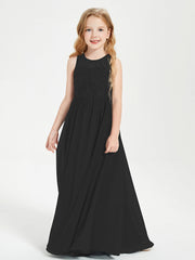 Abiti Damigella Junior Lunghi Top In Pizzo Trasparente Nero